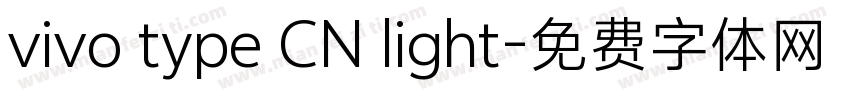 vivo type CN light字体转换